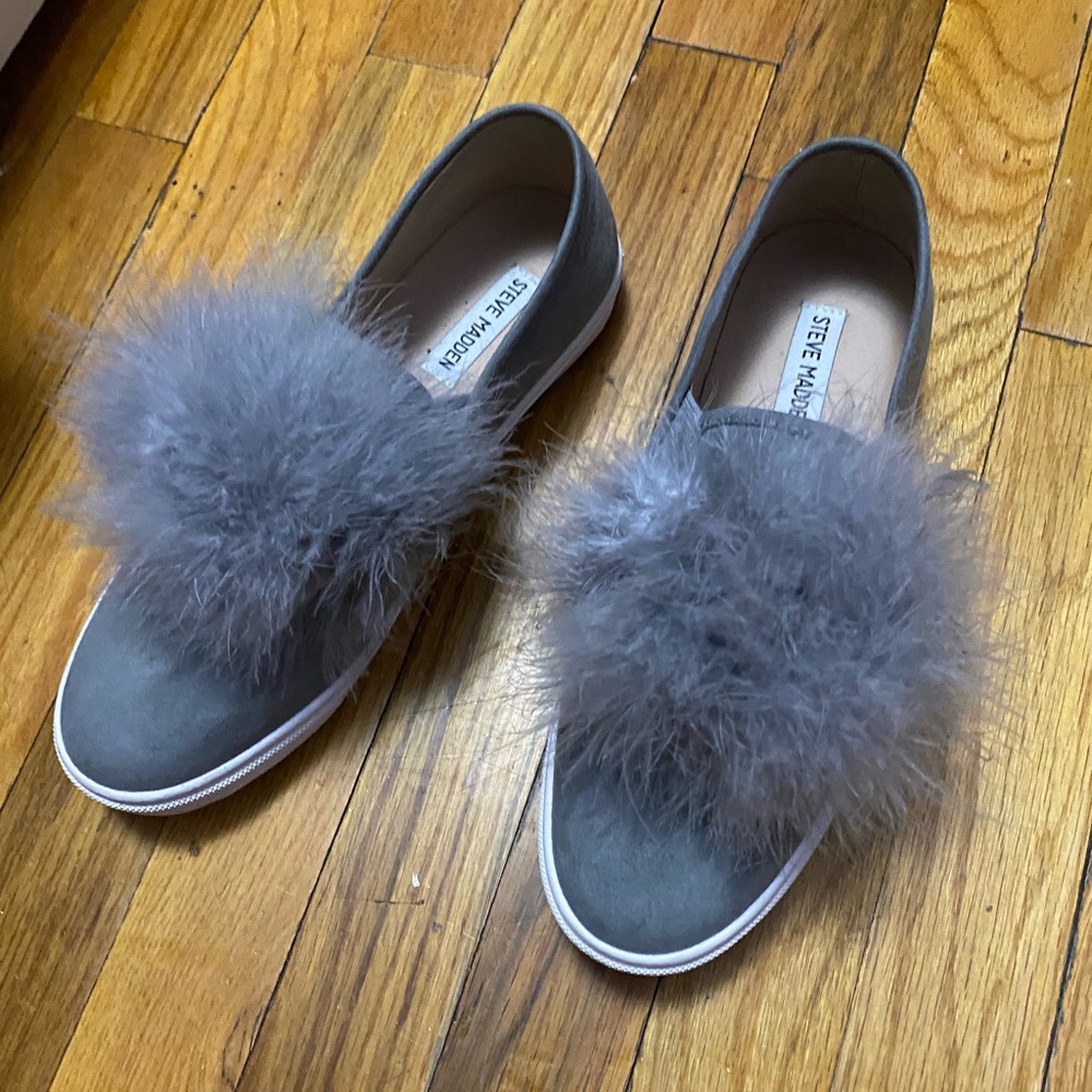 Grey sneaker flats